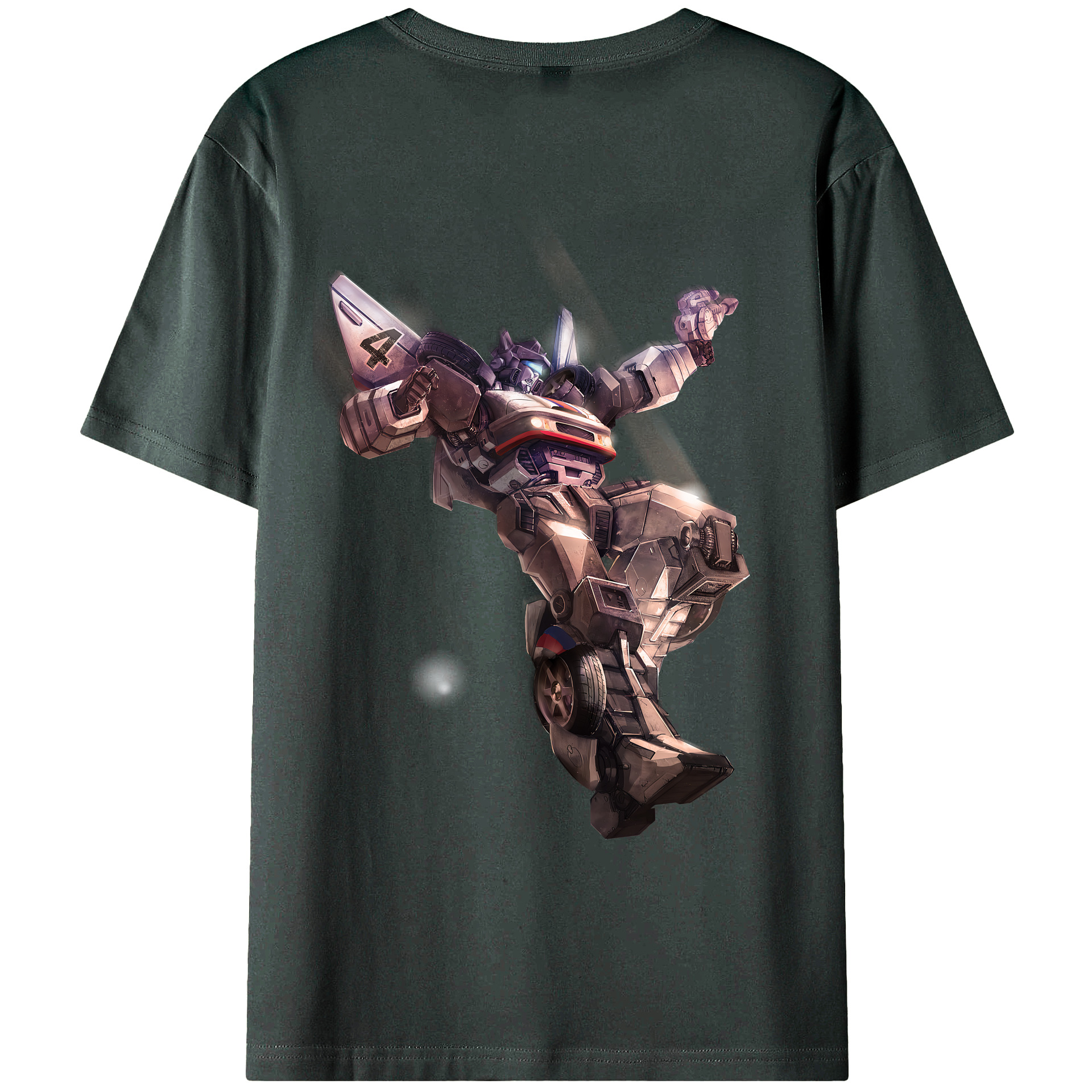 （画像用） Transformers トランスフォーマー 綿100％ メンズ半袖Tシャツ（バックプリント） 通気性
